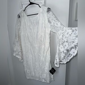 White long sleeve lace lulus dress